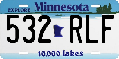 MN license plate 532RLF
