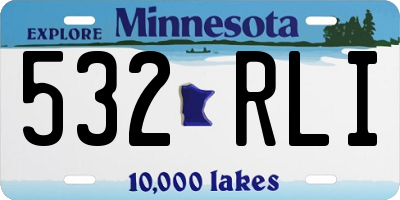 MN license plate 532RLI