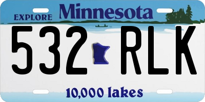 MN license plate 532RLK