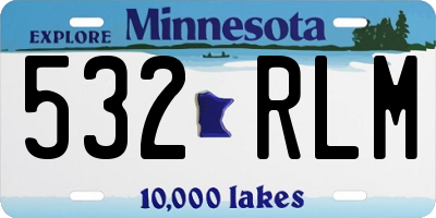 MN license plate 532RLM