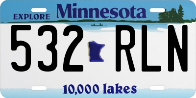 MN license plate 532RLN
