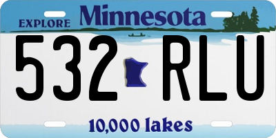 MN license plate 532RLU