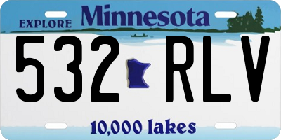 MN license plate 532RLV