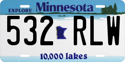 MN license plate 532RLW