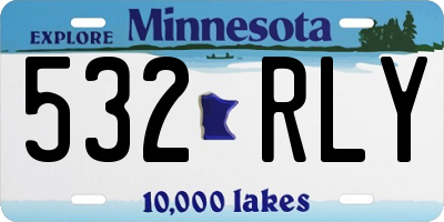 MN license plate 532RLY