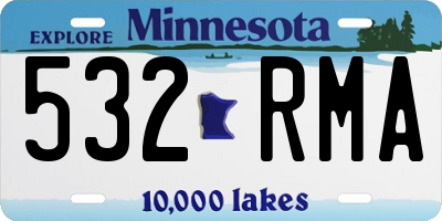 MN license plate 532RMA