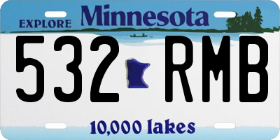 MN license plate 532RMB