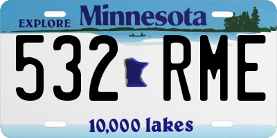 MN license plate 532RME