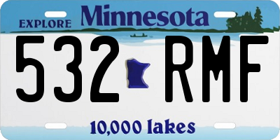 MN license plate 532RMF