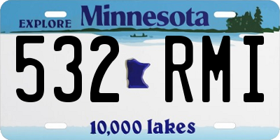 MN license plate 532RMI