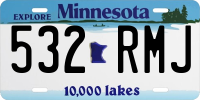 MN license plate 532RMJ