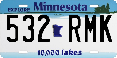 MN license plate 532RMK