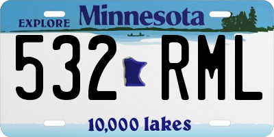MN license plate 532RML