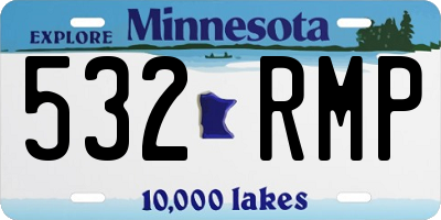 MN license plate 532RMP