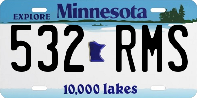 MN license plate 532RMS