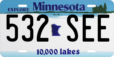 MN license plate 532SEE
