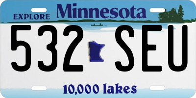 MN license plate 532SEU