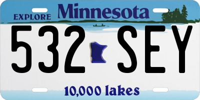MN license plate 532SEY