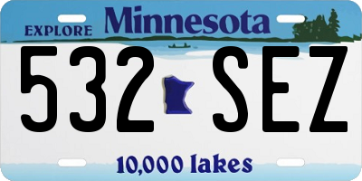 MN license plate 532SEZ