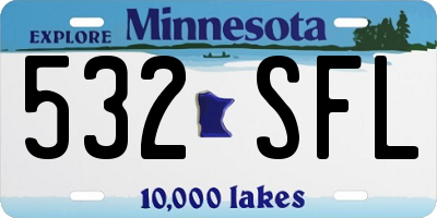 MN license plate 532SFL