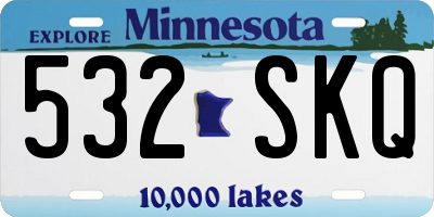 MN license plate 532SKQ