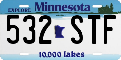 MN license plate 532STF