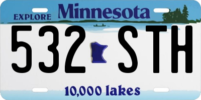 MN license plate 532STH