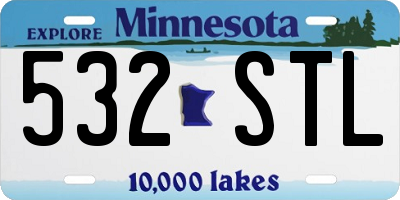 MN license plate 532STL