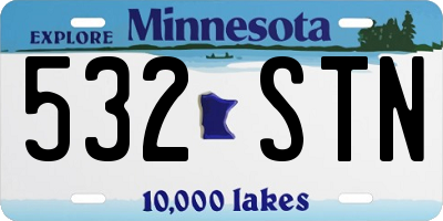 MN license plate 532STN
