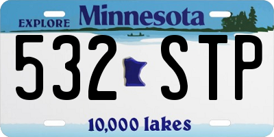 MN license plate 532STP