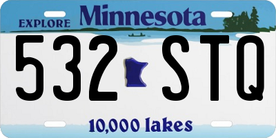MN license plate 532STQ