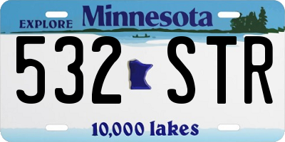 MN license plate 532STR