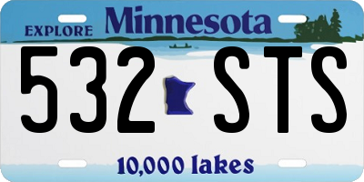 MN license plate 532STS