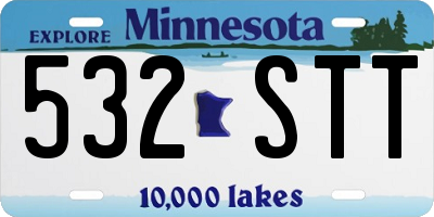 MN license plate 532STT