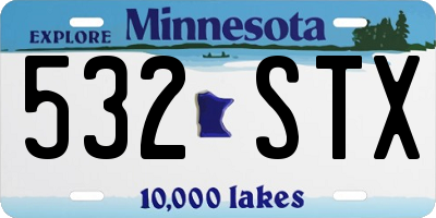 MN license plate 532STX