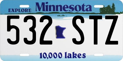 MN license plate 532STZ