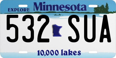 MN license plate 532SUA