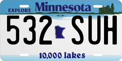 MN license plate 532SUH