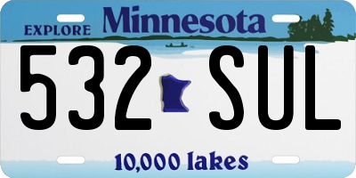MN license plate 532SUL