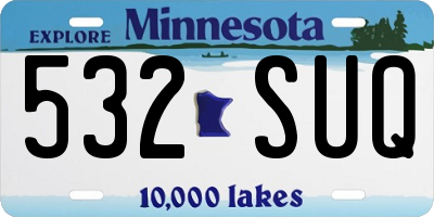 MN license plate 532SUQ