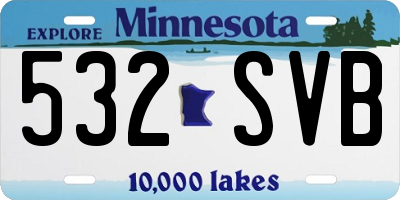 MN license plate 532SVB