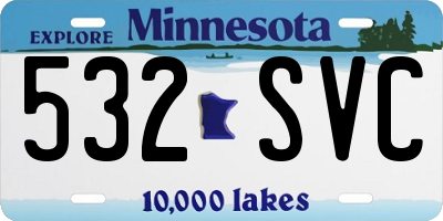 MN license plate 532SVC