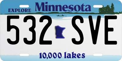 MN license plate 532SVE