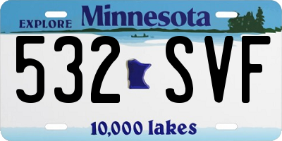 MN license plate 532SVF