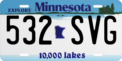 MN license plate 532SVG