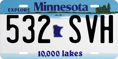 MN license plate 532SVH