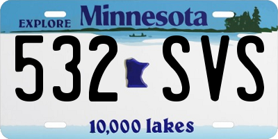 MN license plate 532SVS