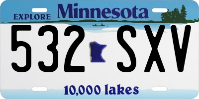 MN license plate 532SXV