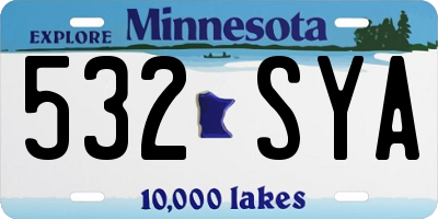 MN license plate 532SYA