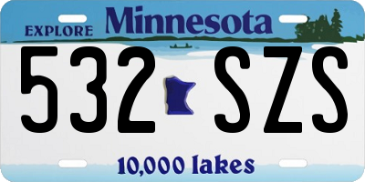 MN license plate 532SZS